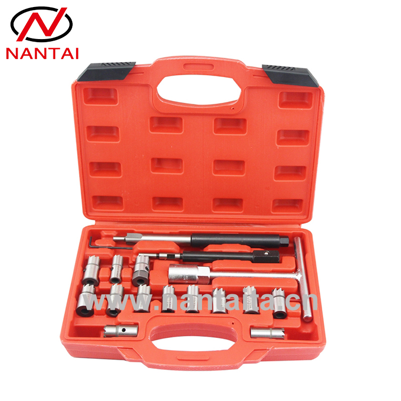 No.1075 A Set of Professional Reamers for Servicing Common Rail Injectors -17pcs